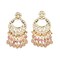 Oversized / Big Indian Jhumka Earrings for Women - Vintage Indian Jhumki Ethnic Chandbali Earrings Faux Kundan & Pearl Beaded Bollywood Style Dangle Earring Jewelry for Bride | Birthday Gift for Her